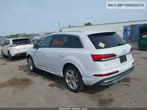 2022 Audi Q7 Premium Plus 55 Tfsi Quattro Tiptronic VIN WA1LXBF72ND020270 фото 4