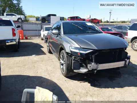 WA1AVAF11MD016342 — 2021 Audi Q8, Левая сторона, фото до ремонта