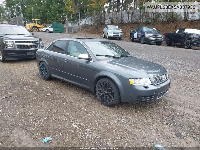 WAUPL68EX5A037936 — 2005 Audi S4, фото 2 с аукциона IAAI, Повреждение штормом