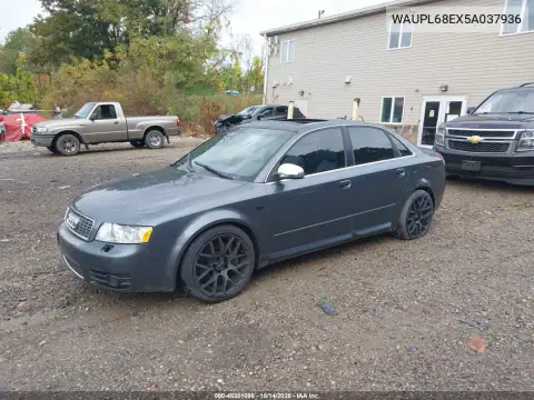 WAUPL68EX5A037936 — 2005 Audi S4, фото 3 с аукциона IAAI, Повреждение штормом