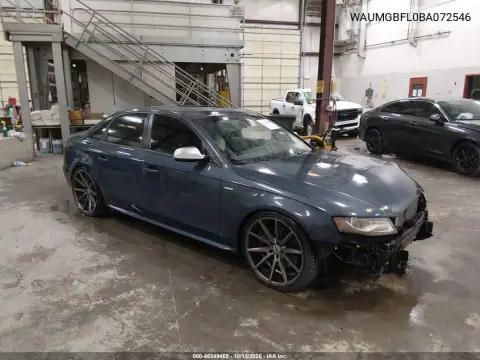 WAUMGBFL0BA072546 — 2011 Audi S4, Передняя часть, фото до ремонта