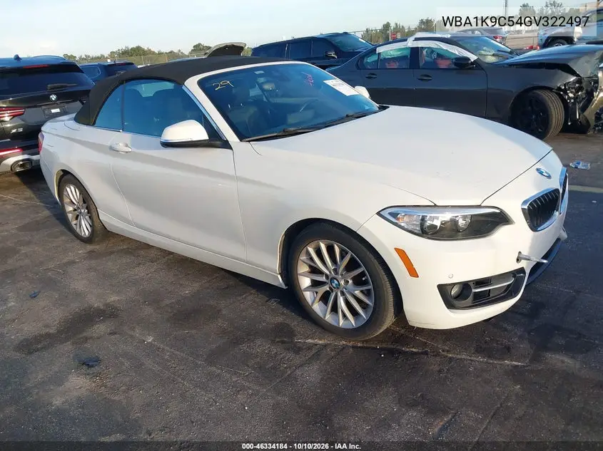 2016 BMW 228I VIN WBA1K9C54GV322497 фото 1