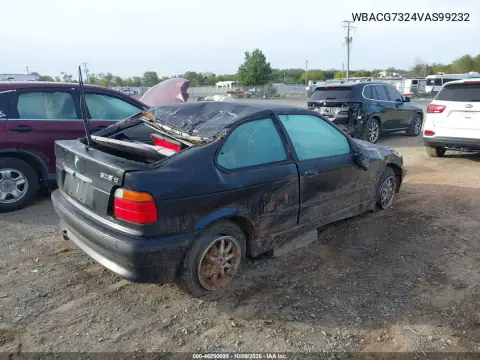 1997 BMW 318Ti VIN WBACG7324VAS99232 фото 4