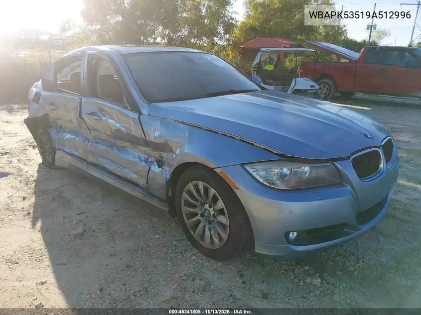 2009 BMW 328I xDrive VIN WBAPK53519A512996 фото 1