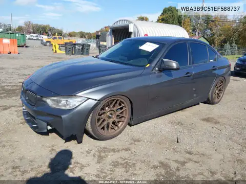 WBA3B9C51EF588737 — 2014 BMW 3ER, фото 3 с аукциона IAAI, Передний левый