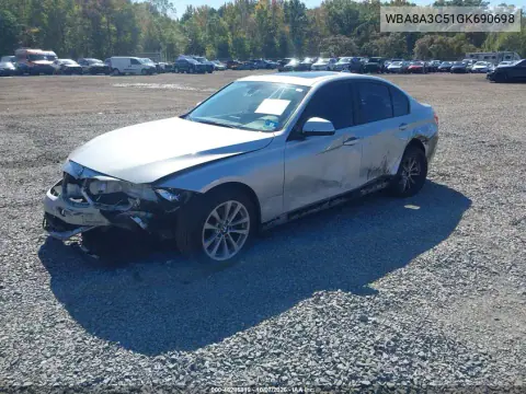2016 BMW 320I xDrive VIN WBA8A3C51GK690698 фото 2