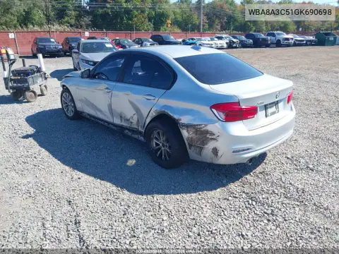 2016 BMW 320I xDrive VIN WBA8A3C51GK690698 фото 3