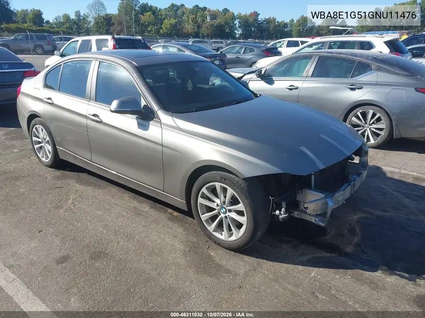2016 BMW 320I VIN WBA8E1G51GNU11476 фото 2