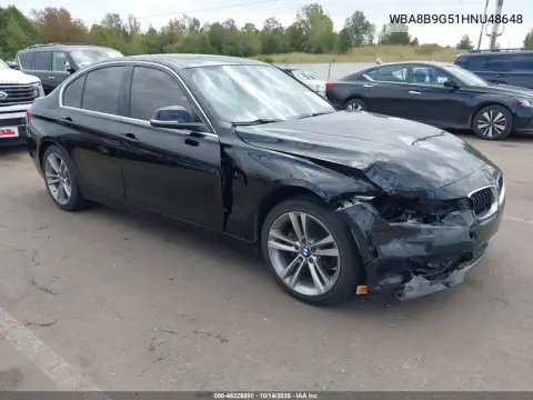 WBA8B9G51HNU48648 — 2017 BMW 3ER, Передняя часть, фото до ремонта