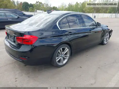 WBA8B9G51HNU48648 — 2017 BMW 3ER, фото 5 с аукциона IAAI, Передняя часть