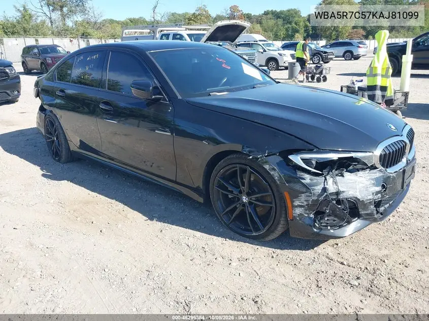 2019 BMW 330I xDrive VIN WBA5R7C57KAJ81099 фото 2