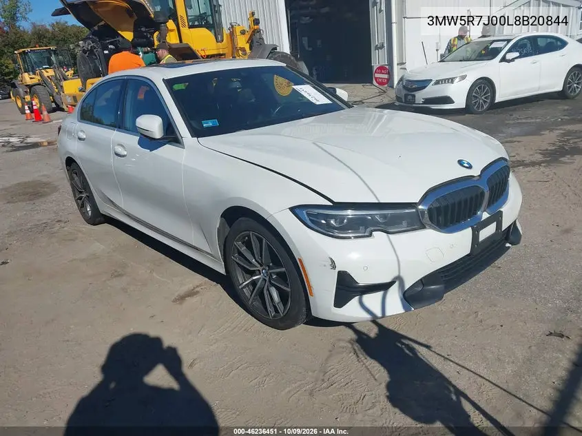 2020 BMW 330I xDrive VIN 3MW5R7J00L8B20844 фото 2