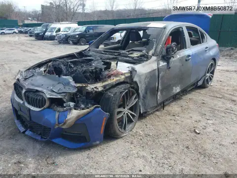 3MW5R7J0XM8B50872 — 2021 BMW 3ER, фото 2 с аукциона IAAI, Полный пожар