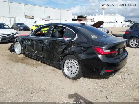 2021 BMW 330E VIN WBA5P7C02MFL38764 фото 3