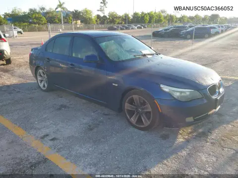 WBANU5C50AC366052 — 2010 BMW 5ER, Повреждения со всех сторон, фото до ремонта