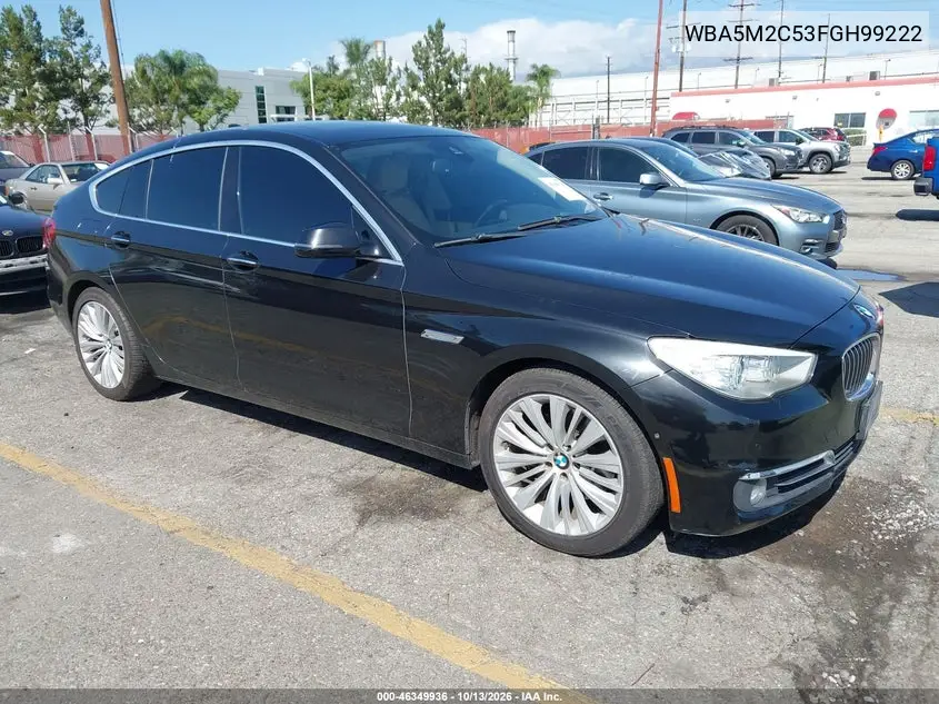 WBA5M2C53FGH99222 — 2015 BMW 5ER, фото 2 с аукциона IAAI, Повреждение двигателя