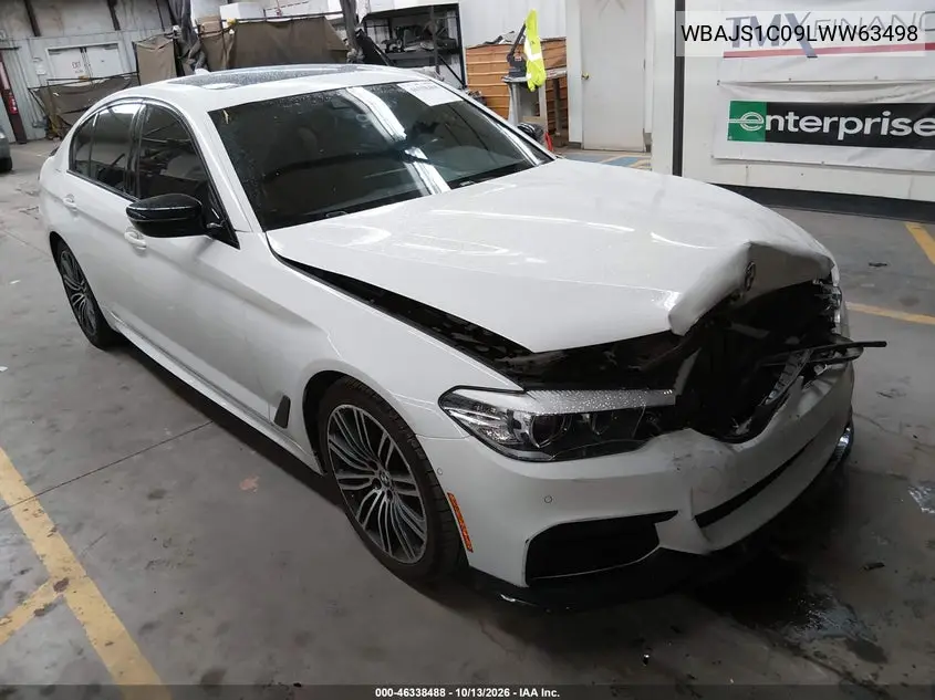 2020 BMW 540I VIN WBAJS1C09LWW63498 фото 2