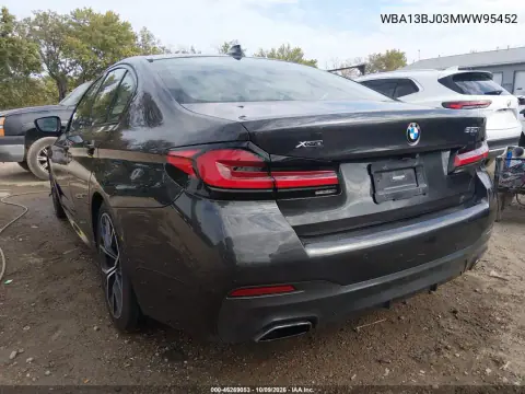 2021 BMW 530I xDrive VIN WBA13BJ03MWW95452 фото 4