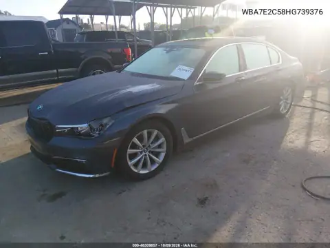 2017 BMW 740I VIN WBA7E2C58HG739376 фото 3