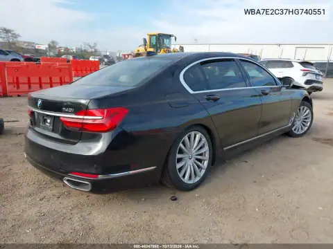WBA7E2C37HG740551 — 2017 BMW 7ER, фото 4 с аукциона IAAI, Передняя часть