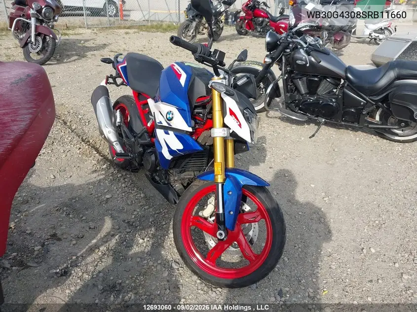 2025 BMW G310 R VIN WB30G4308SRB11660 фото 1