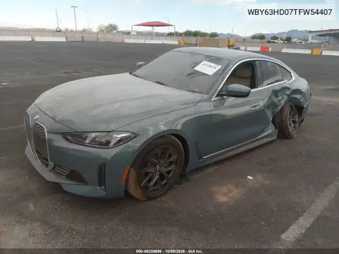 2026 BMW I4 Gran Coupe Edrive40 VIN WBY63HD07TFW54407 фото 2