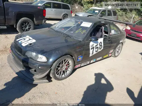 2001 BMW M3 VIN WBSBL93451JR11741 фото 3