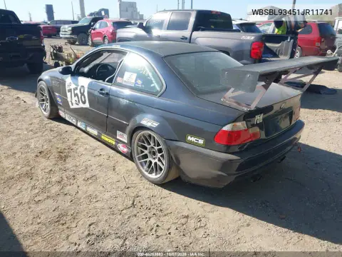 2001 BMW M3 VIN WBSBL93451JR11741 фото 4
