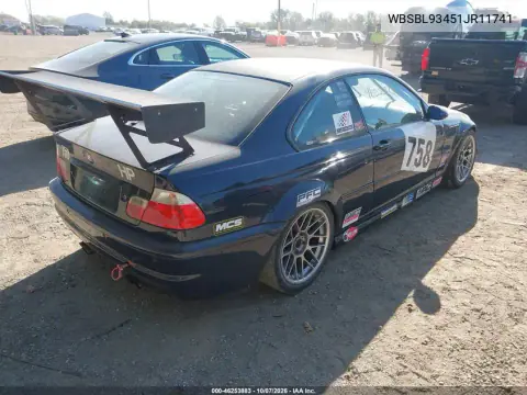 2001 BMW M3 VIN WBSBL93451JR11741 фото 5