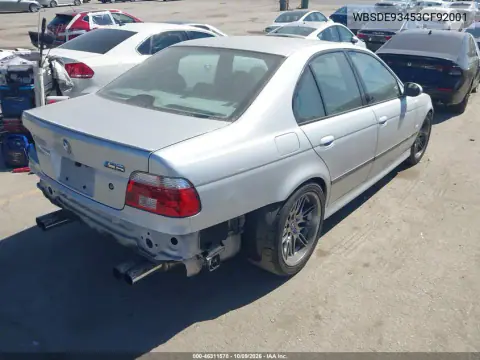 2003 BMW M5 VIN WBSDE93453CF92001 фото 4