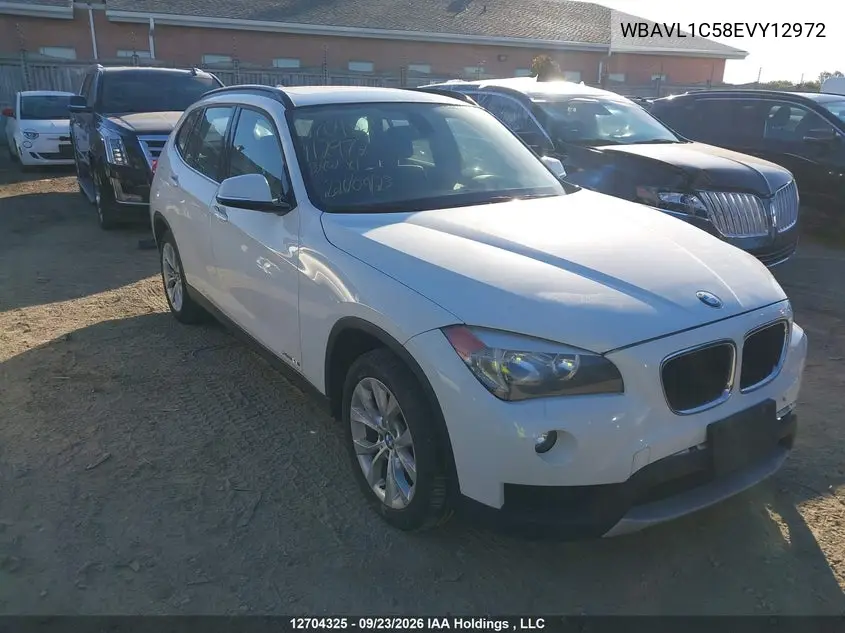 2014 BMW X1 VIN WBAVL1C58EVY12972 фото 1