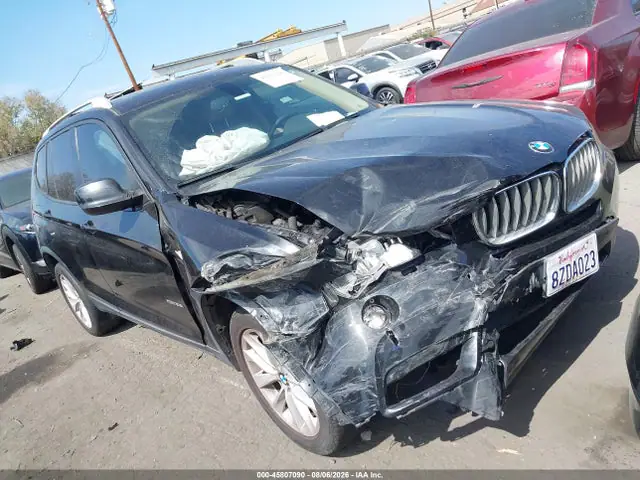 5UXWX9C57E0D25495 — 2014 BMW X3 XDRIVE28I, Передняя часть справа (Right Front), фото до ремонта