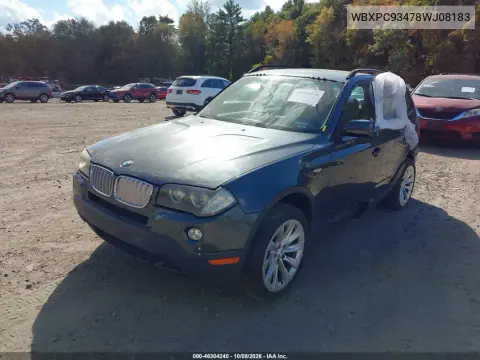 2008 BMW X3 3.0Si VIN WBXPC93478WJ08183 фото 3