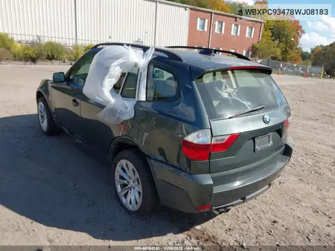 2008 BMW X3 3.0Si VIN WBXPC93478WJ08183 фото 4