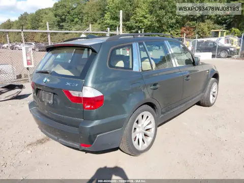 2008 BMW X3 3.0Si VIN WBXPC93478WJ08183 фото 5