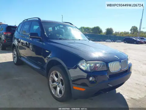 2009 BMW X3 xDrive30I VIN WBXPC93449WJ26724 фото 2