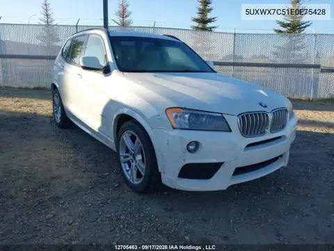 5UXWX7C51E0E75428 — 2014 BMW X3, Град, фото до ремонта