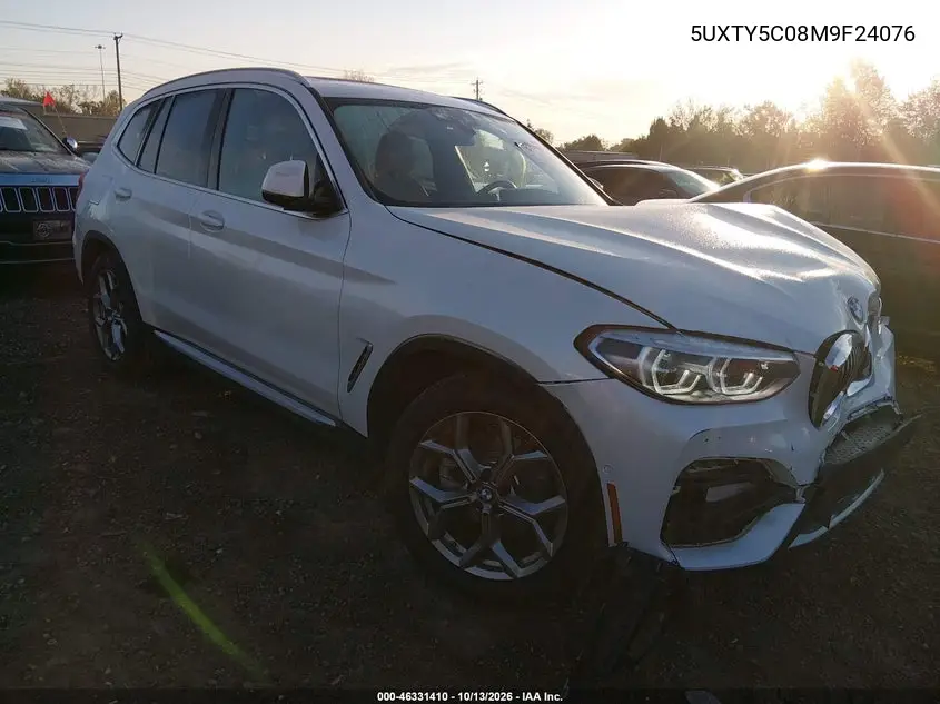 2021 BMW X3 xDrive30I VIN 5UXTY5C08M9F24076 фото 1