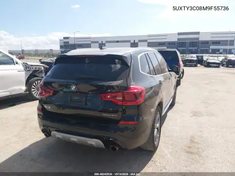 5UXTY3C08M9F55736 — 2021 BMW X3, фото 5 с аукциона IAAI, Передняя часть