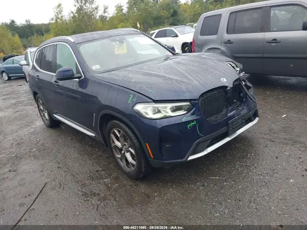 5UX53DP08N9M93678 — 2022 BMW X3, Передняя часть слева (Left Front), фото до ремонта