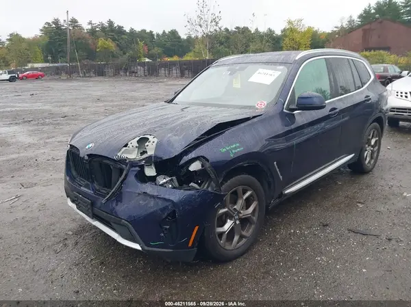 5UX53DP08N9M93678 — 2022 BMW X3, фото 2 с аукциона IAAI, Передняя часть слева