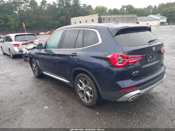 5UX53DP08N9M93678 — 2022 BMW X3, фото 3 с аукциона IAAI, Передняя часть слева