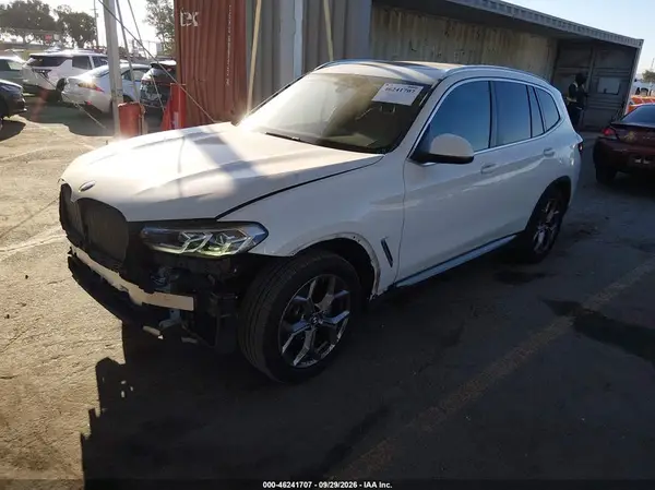 5UX43DP02N9L75346 — 2022 BMW X3, фото 2 с аукциона IAAI, Передняя часть справа