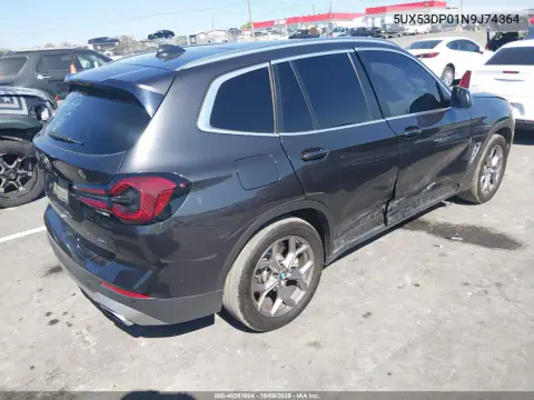 2022 BMW X3 xDrive30I VIN 5UX53DP01N9J74364 фото 5