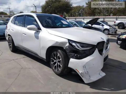 5UX53GP09T9235622 — 2026 BMW X3, Передняя часть, фото до ремонта