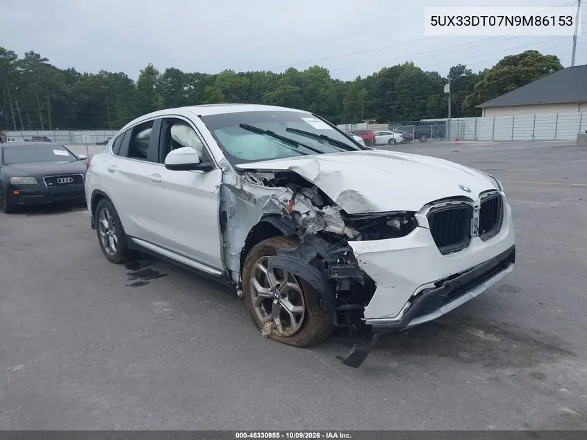 2022 BMW X4 xDrive30I VIN 5UX33DT07N9M86153 фото 1