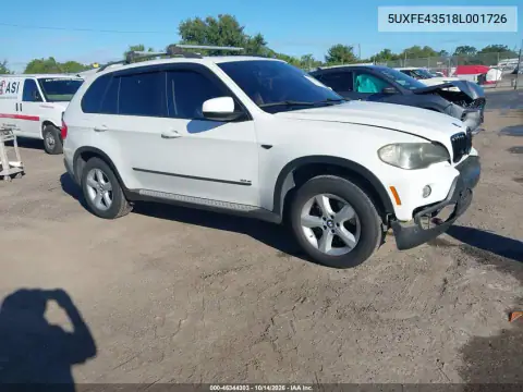 5UXFE43518L001726 — 2008 BMW X5, Задняя часть, фото до ремонта