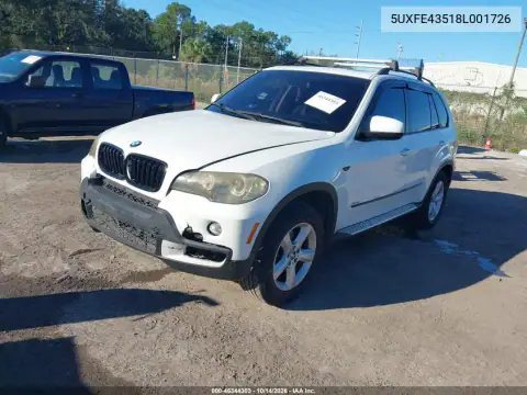 5UXFE43518L001726 — 2008 BMW X5, фото 3 с аукциона IAAI, Задняя часть