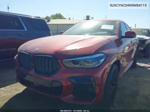 5UXCY6C04N9M84115 — 2022 BMW X6, фото 3 с аукциона IAAI, Боковая часть