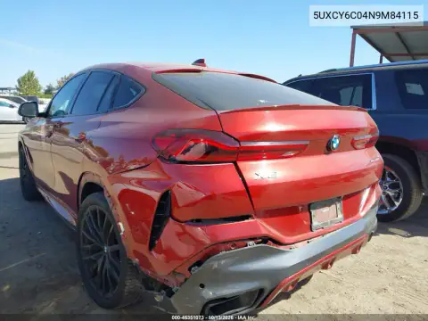 5UXCY6C04N9M84115 — 2022 BMW X6, фото 4 с аукциона IAAI, Боковая часть